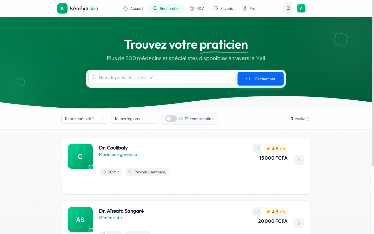 Recherche praticien